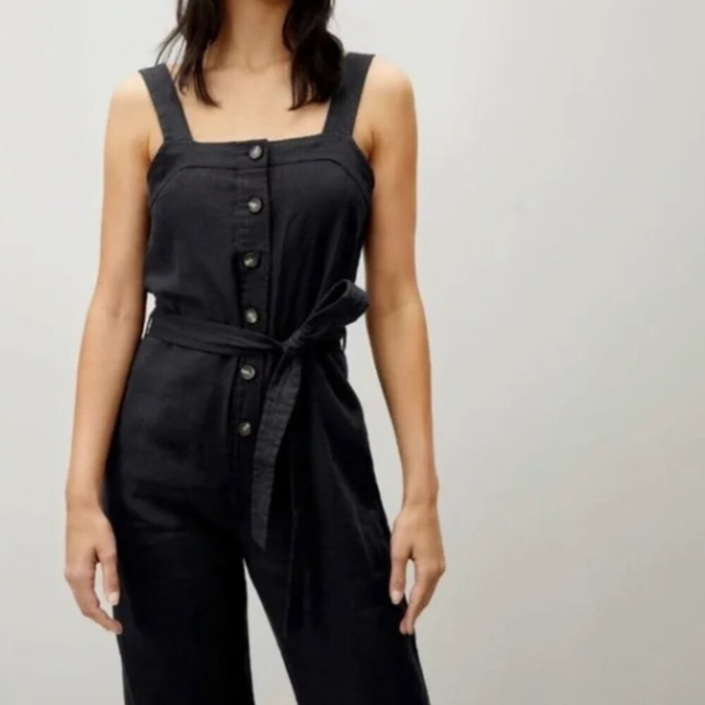 Everlane Picnic Jumpsuit in Black size 4 - Picture 2 of 7